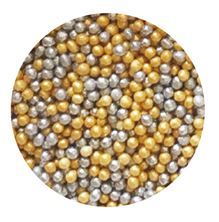Picture of GOLD AND SILVER MINI PEARLS EDIBLE SPRINKLES X 50G